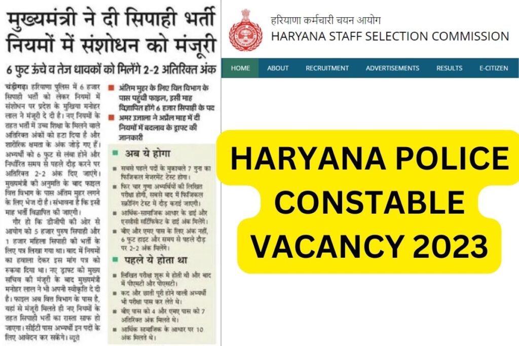 Haryana Police Recruitment 2024